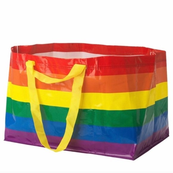 IKEA Limited Edition Extra Large Rectangular Pride Shopping Bags X 3 Bags NEW - Picture 2 of 8